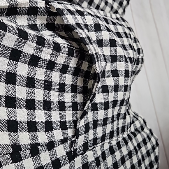 NWT Sanctuary Black White Gingham Buffalo Plaid Check Boyfriend Blazer - Large - Picture 9 of 14